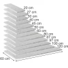 Vicco Plan de travail cuisine Marbre blanc 240cm