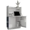 Vicco Secrétaire bureau Blanc 85x27cm