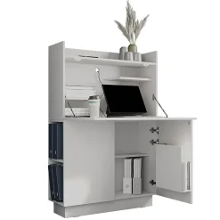 Vicco Secrétaire bureau Blanc 85x27cm