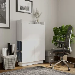 Vicco Secrétaire bureau Blanc 85x27cm