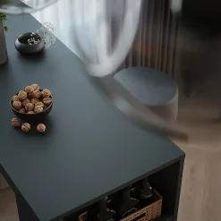 Vicco Set de table de bar Anthracite 45x110cm avec 2 tabourets de bar