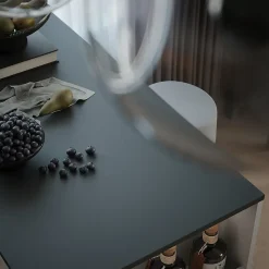 Vicco Set de table de bar blanc/anthracite 57x117cm avec 2 tabourets de bar