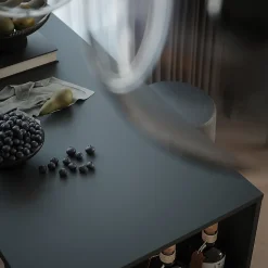 Vicco Set de table de bar Anthracite 57x117cm avec 2 tabourets de bar