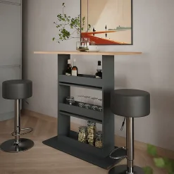 Vicco Set de table de bar GKO/ANT 110x55cm avec 2 tabourets de bar