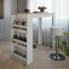 Vicco Set de table de bar Blanc/Sonoma 57x117cm avec 2 tabourets de bar