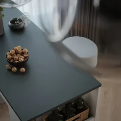 Vicco Set de table de bar blanc/anthracite 45x110cm avec 2 tabourets de bar