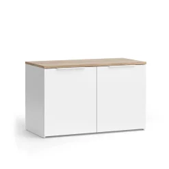 Vicco Sideboard Blanc/Sonoma 40x50cm avec 2 portes