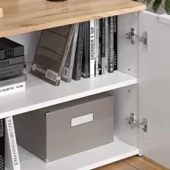Vicco Sideboard Blanc/Sonoma 40x50cm avec 2 portes