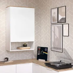 Vicco Sideboard Blanc/Sonoma 60x100cm avec porte