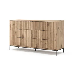Vicco Sideboard Chêne Viking 42x81cm avec 7 tiroirs