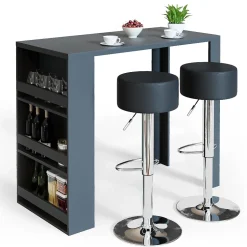 Vicco Table de bar Anthracite 57x117cm