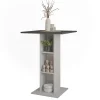 Vicco Table de bar Anthracite/blanc 75x75cm