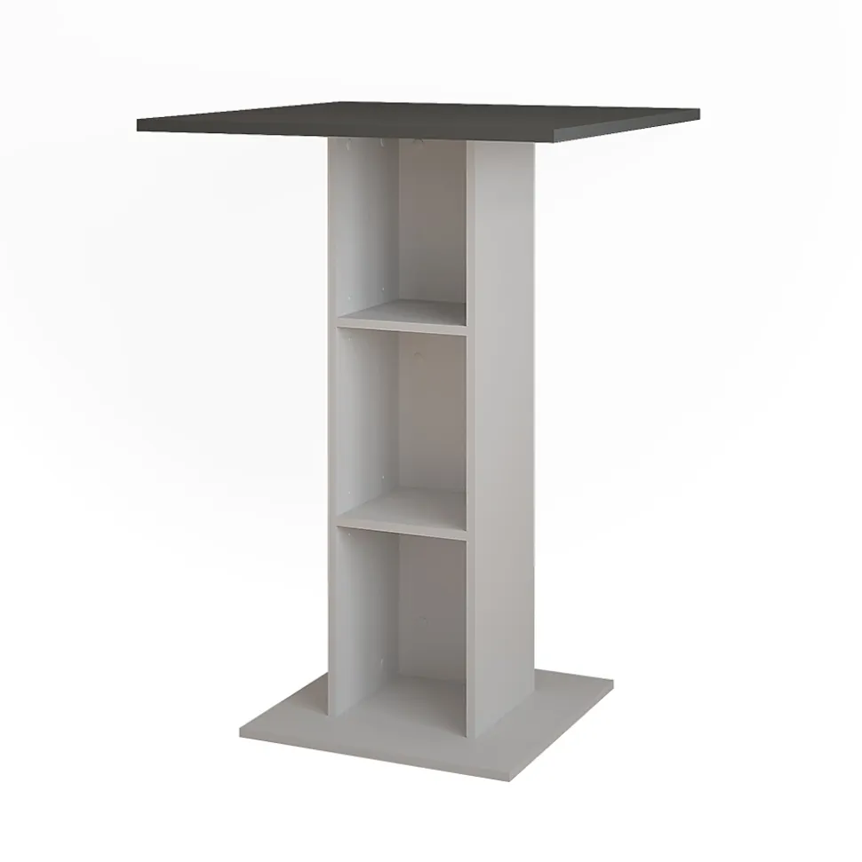 Vicco Table de bar Anthracite/blanc 75x75cm