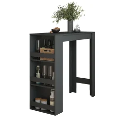 Vicco Table de bar Anthracite 45x110cm