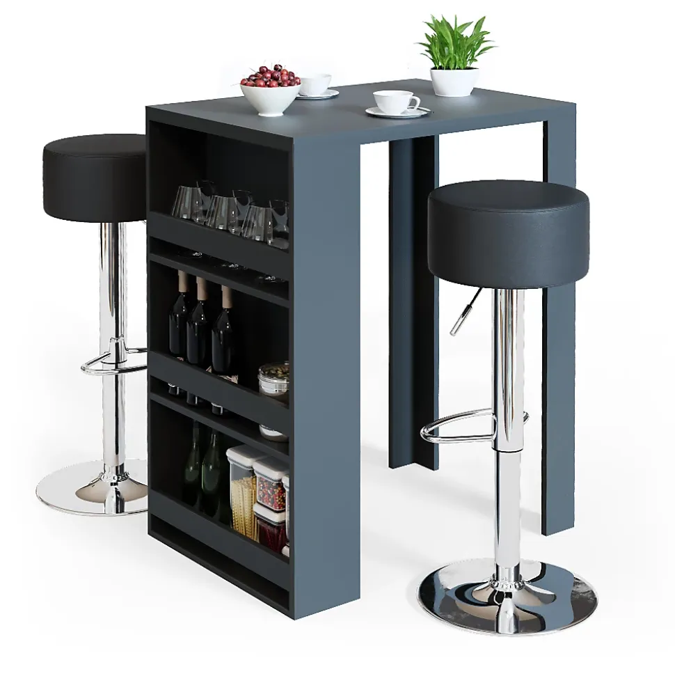 Vicco Table de bar Anthracite 57x80cm