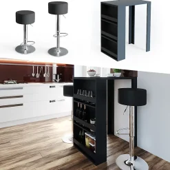 Vicco Table de bar Anthracite 57x80cm