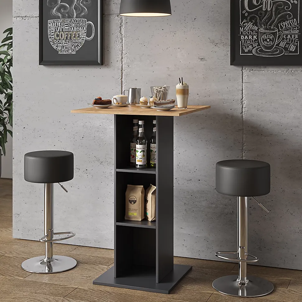 Vicco Table de bar Anthracite 70x70cm