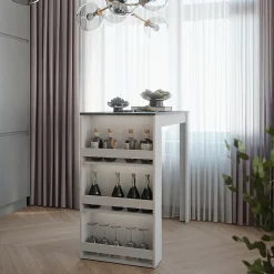 Vicco Table de bar Anthracite/blanc 57x117cm