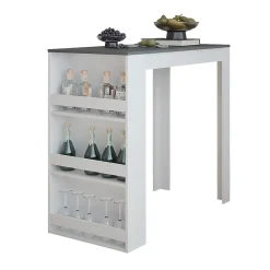Vicco Table de bar Anthracite/blanc 57x117cm