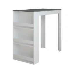 Vicco Table de bar Anthracite/blanc 57x117cm