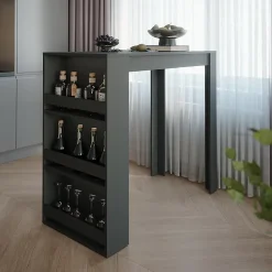 Vicco Table de bar Anthracite 57x117cm