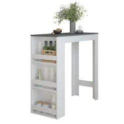 Vicco Table de bar Anthracite/blanc 45x110cm