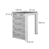 Vicco Table de bar Anthracite/blanc 67x100cm