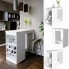 Vicco Table de bar Blanc 115x50cm