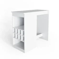 Vicco Table de bar Blanc 115x50cm
