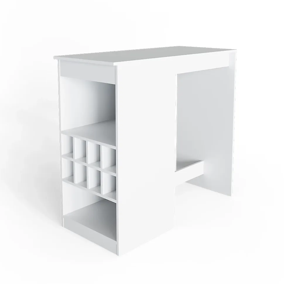 Vicco Table de bar Blanc 115x50cm