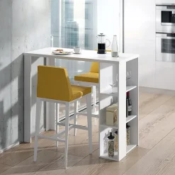 Vicco Table de bar Blanc 120x60cm