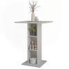 Vicco Table de bar Blanc 75x75cm