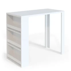 Vicco Table de bar Blanc 57x117cm
