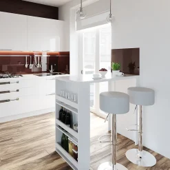 Vicco Table de bar Blanc 57x117cm