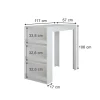 Vicco Table de bar Blanc 57x117cm