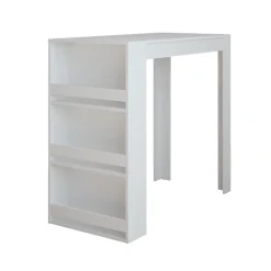 Vicco Table de bar Blanc 57x117cm