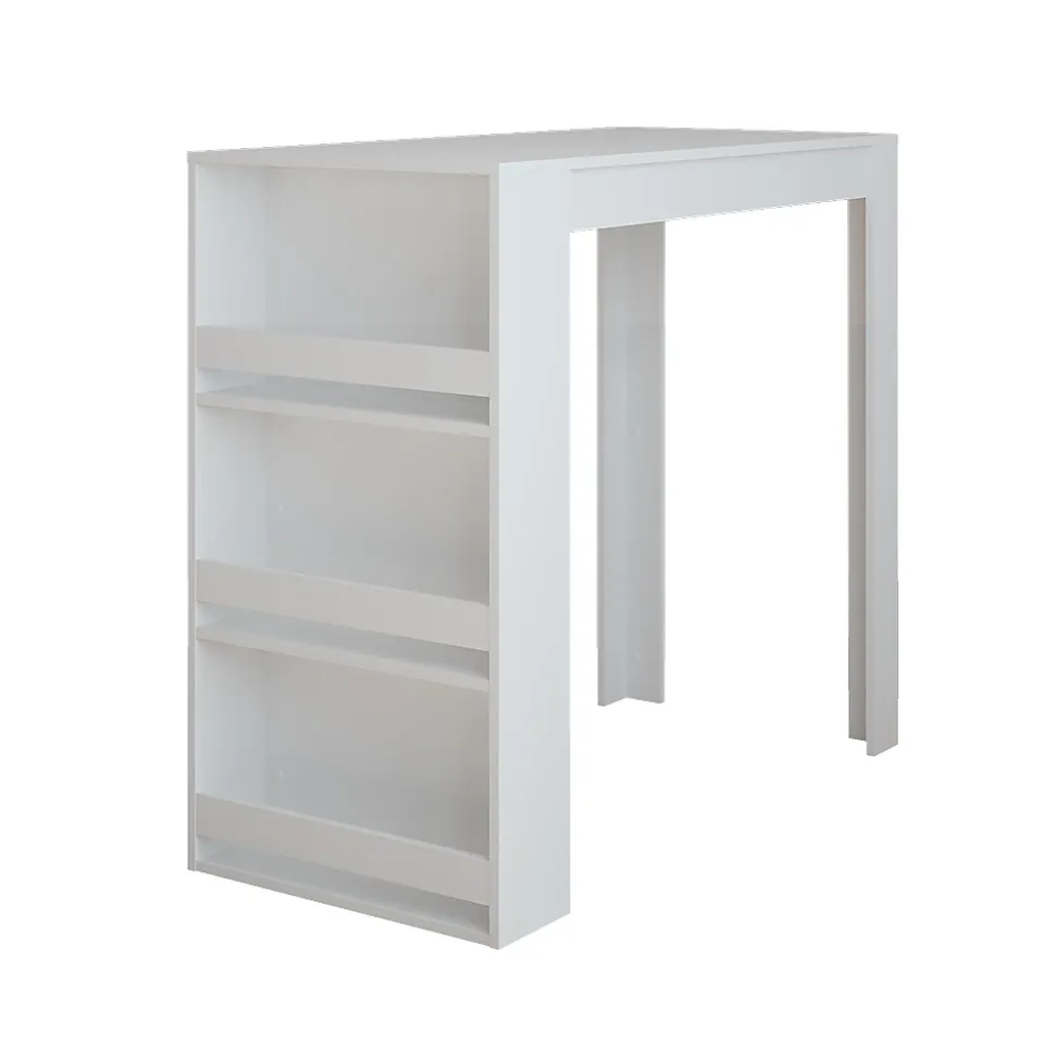 Vicco Table de bar Blanc 57x117cm