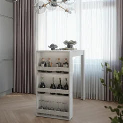 Vicco Table de bar Blanc 57x117cm