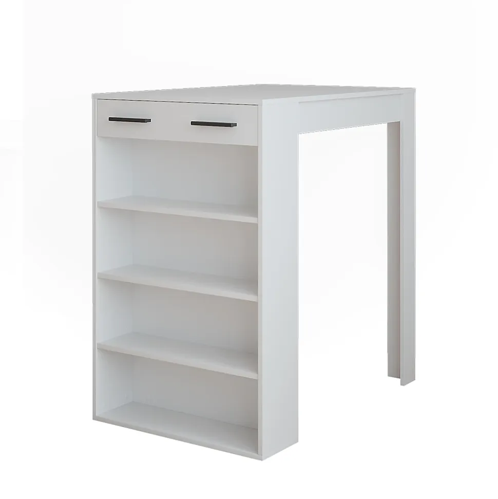 Vicco Table de bar Blanc 67x100cm