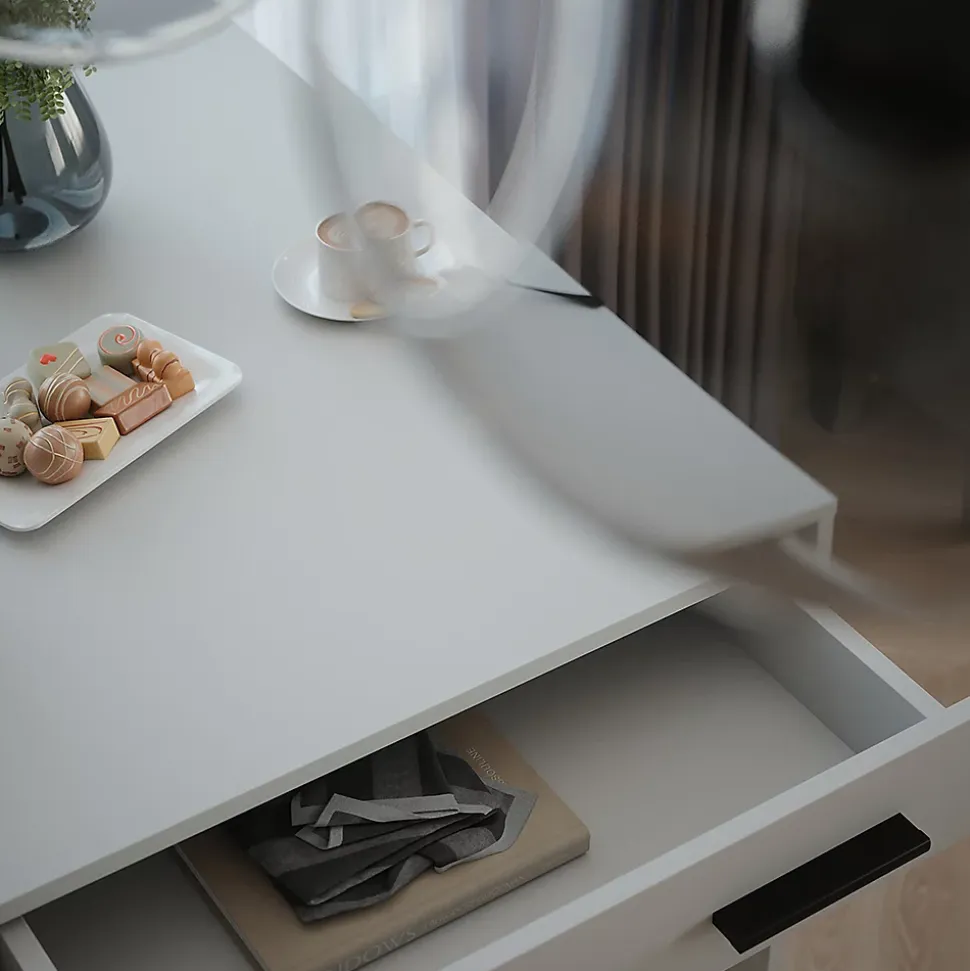 Vicco Table de bar Blanc 67x100cm