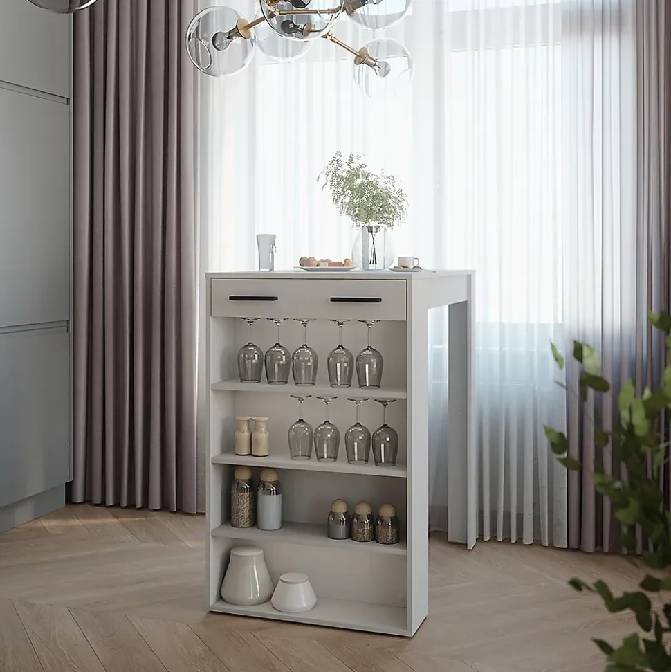Vicco Table de bar Blanc 67x100cm