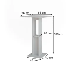 Vicco Table de bar Blanc 65x65cm