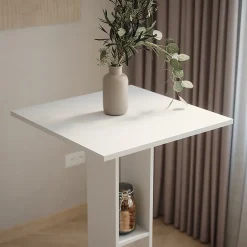 Vicco Table de bar Blanc 65x65cm