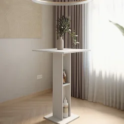 Vicco Table de bar Blanc 65x65cm