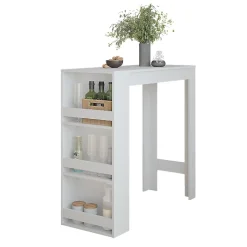 Vicco Table de bar Blanc 45x110cm