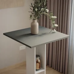 Vicco Table de bar blanc/anthracite 65x65cm Table de bar