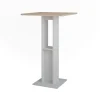 Vicco Table de bar Blanc/Sonoma 65x65cm
