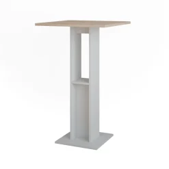 Vicco Table de bar Blanc/Sonoma 65x65cm