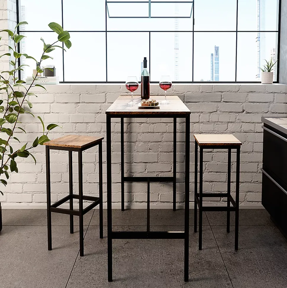 Vicco Table de bar Bois antique 120x50cm