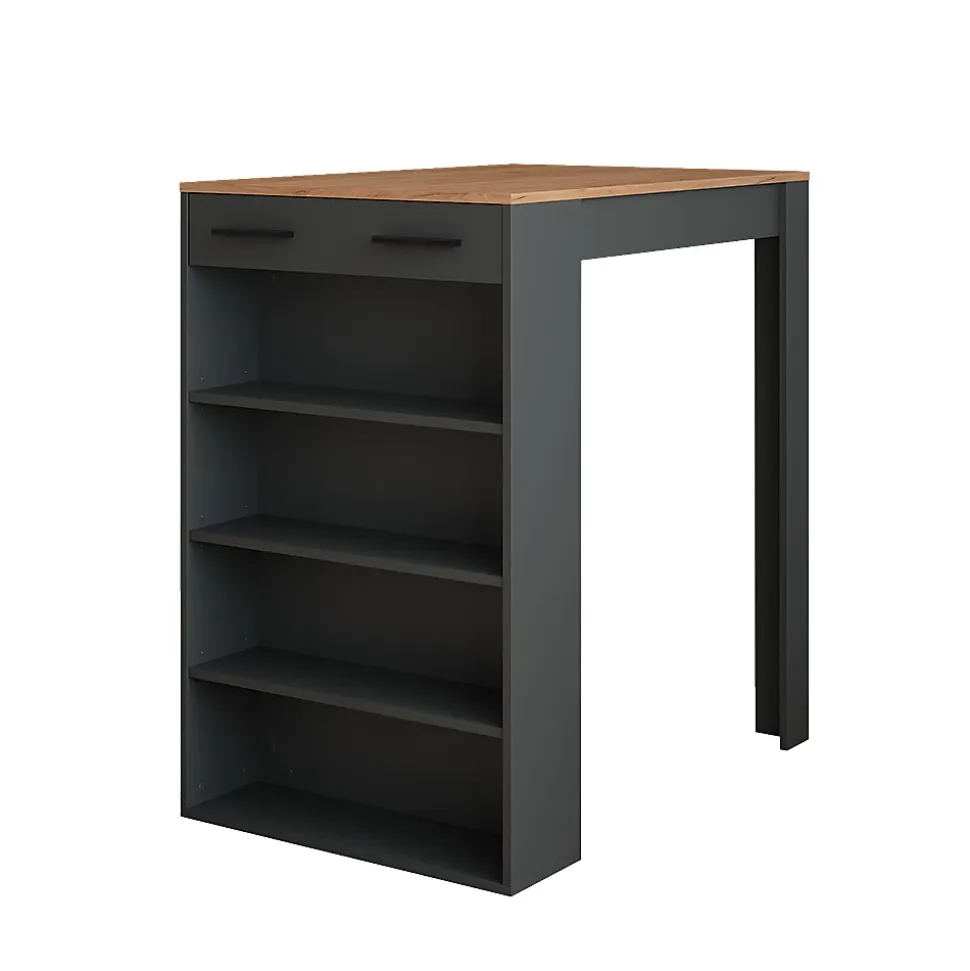 Vicco Table de bar Chêne doré/anthracite 67x100cm